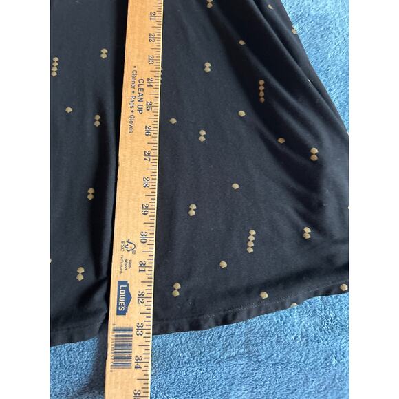 ANTHRO BEL KAZAN Full Zip A Line Dress Womens Small Black Gold Geometric Coverup - Picture 10 of 12